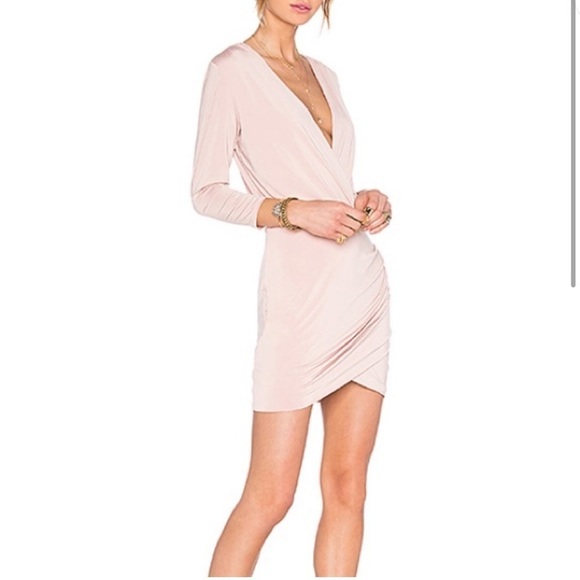 Lover + Friends Love Happy Mauve Pink Bodycon Long Sleeve Mini Dress Small - Picture 2 of 10